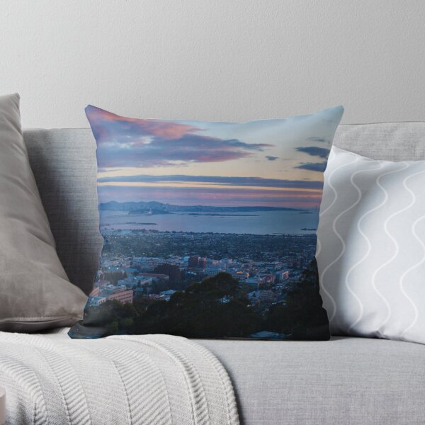 View of San Francisco from UC Berkeley and Grizzly Peak Throw Pillow