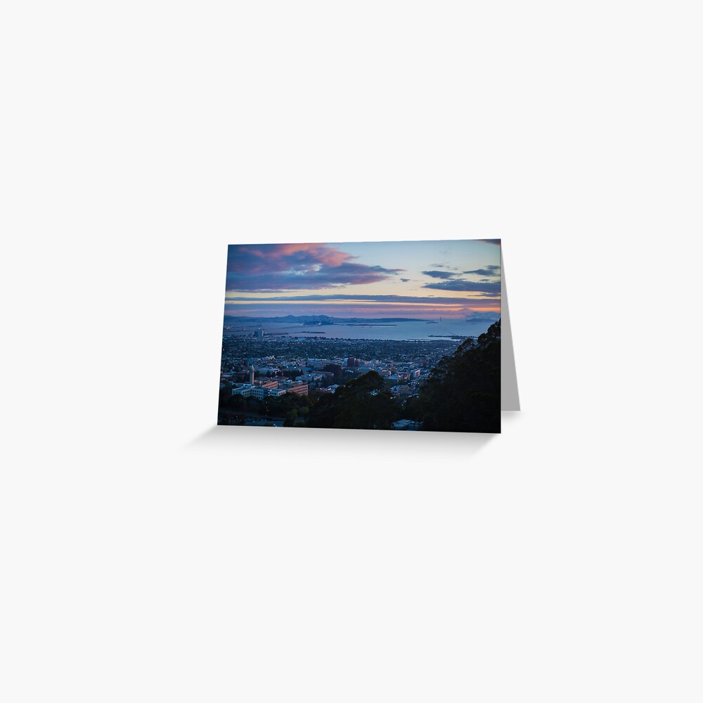 "View of San Francisco from UC Berkeley and Grizzly Peak" Greeting Card