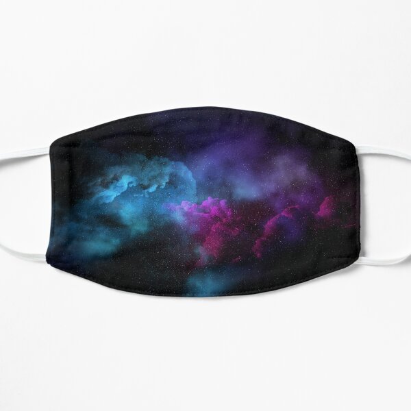 Cool Colorful Galaxy Clouds Cloth Face Mask Flat Mask