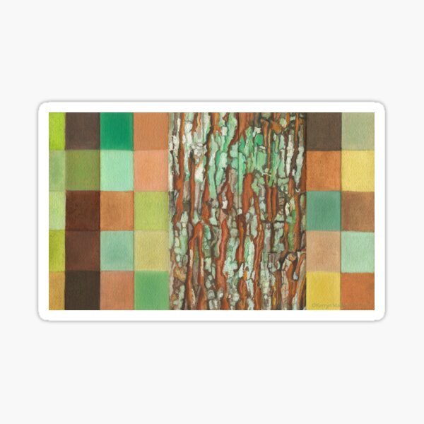 Silky Oak Bark (Detail Section 3b), On the Outer ~ Tree Trunk Extracts Sticker