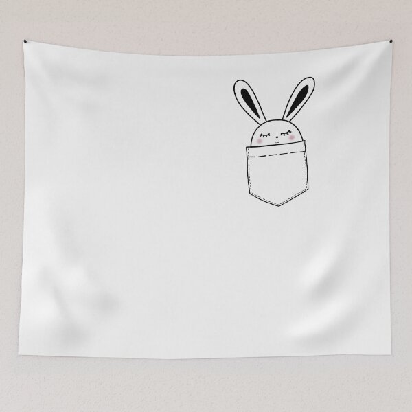 Item preview, Cute little bunny in your pocket designed and sold by Arpistudio.