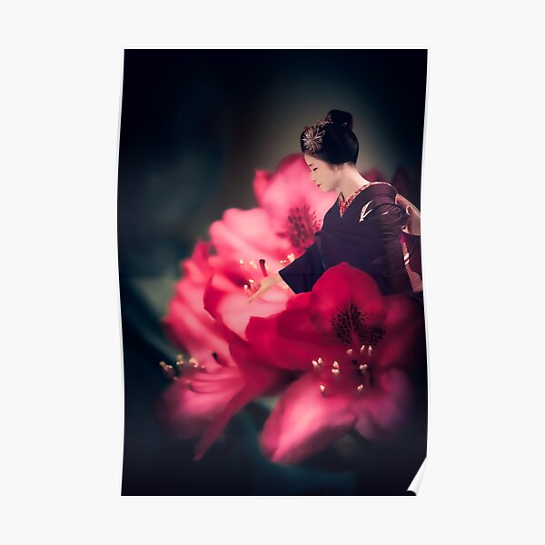 Imaginary journey portrait - Maiko Rhododendron Poster