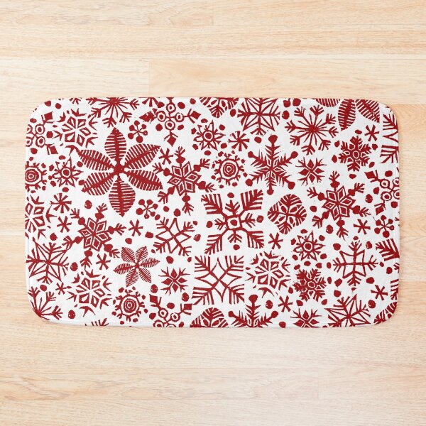 Item preview, SNOWFLAKES for CHRISTMAS, a bubble of red snowflakes designed and sold by emporiumjulium.