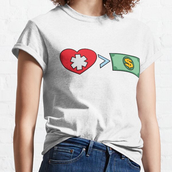 Health > Wealth - Simple Classic T-Shirt