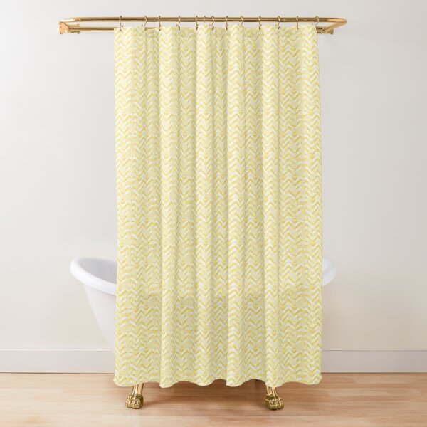 Yellow zigzag Shower Curtain
