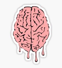 Brain melt - vector illustration of melting brain! Sticker