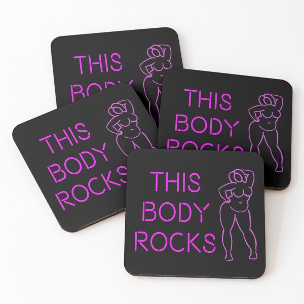 Item preview, This body rocks - neon sign body positive statement  designed and sold by BopoWatercolour.