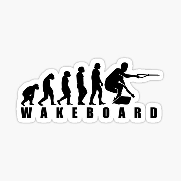 Cadeau drôle de motif d'évolution de wakeboard Sticker