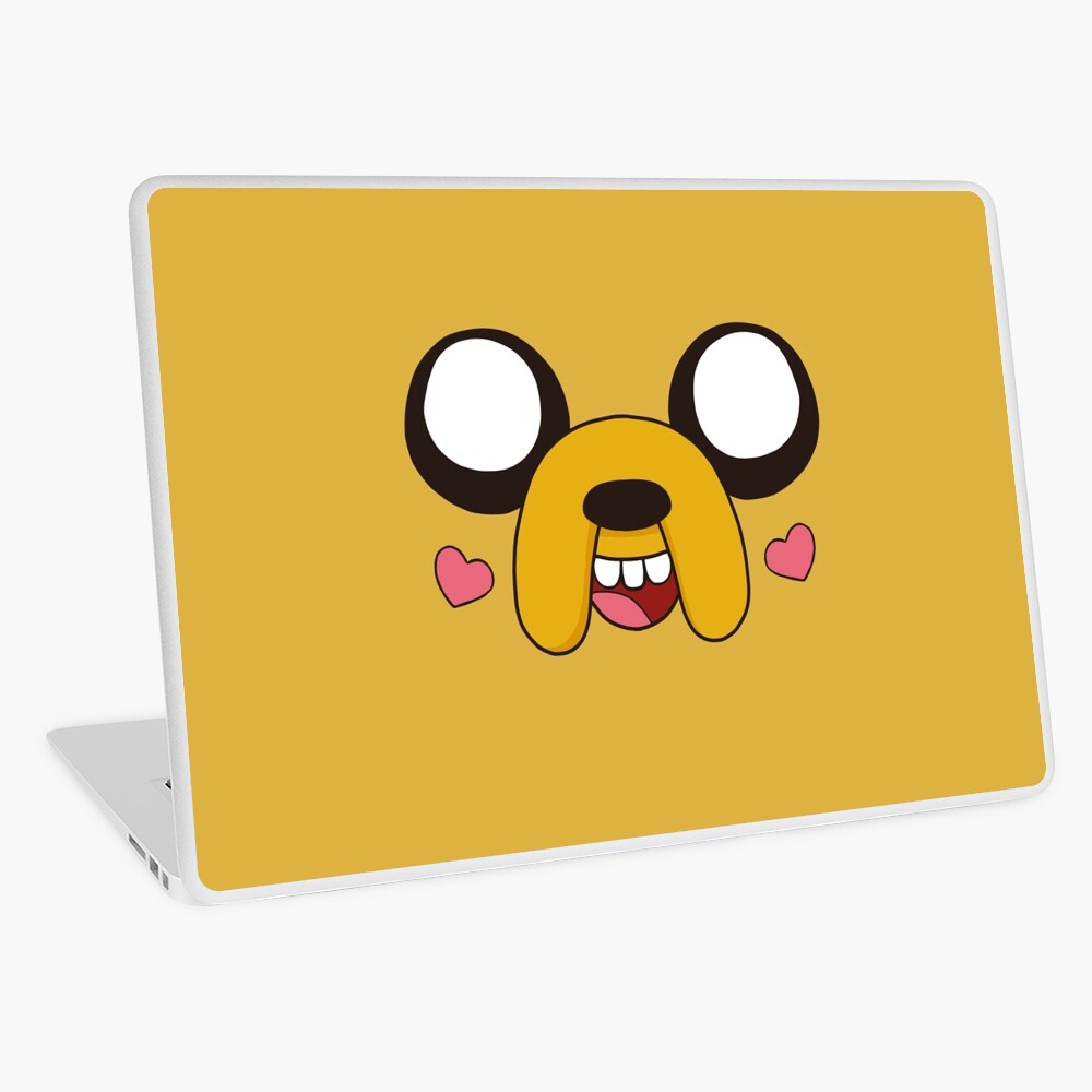 Jake the dog Face Heart Blushy Laptop Skin