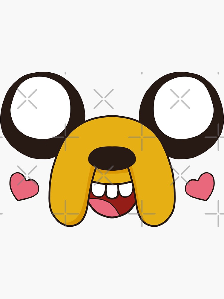 Jake the dog Face Heart Blushy by didssph