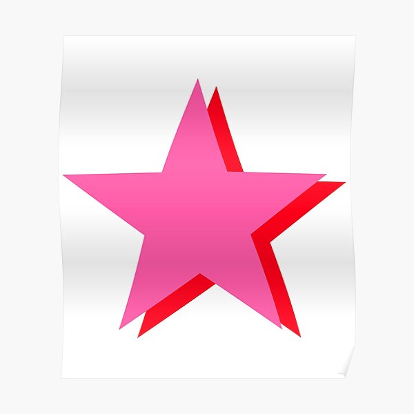 Pink and Red Stars Poster