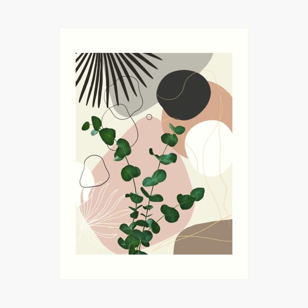 Eucalyptus Fan Palm Finesse # 1 #tropical #decor #art Impression artistique
