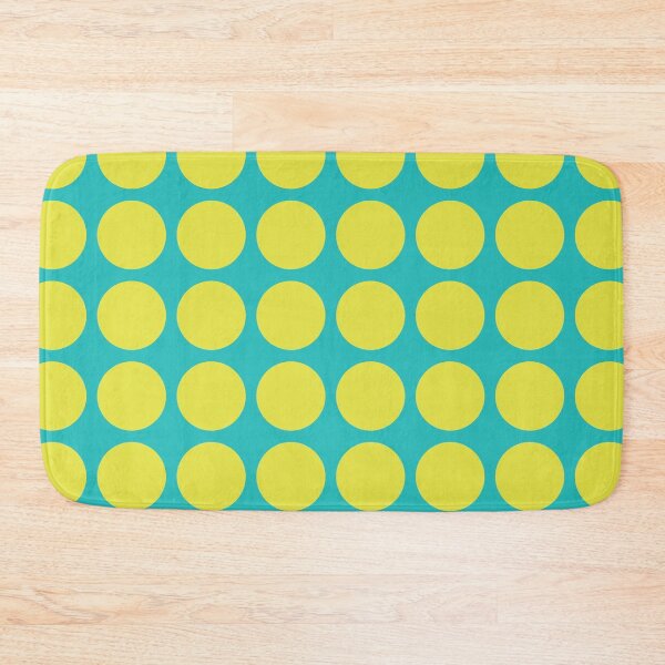 Item preview, Yellow Dots Circles On Aquamarine Blue Background designed and sold by RichieH.