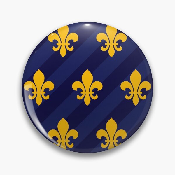 Item preview, Fleur de Lys gold blue larger designed and sold by lathspell.