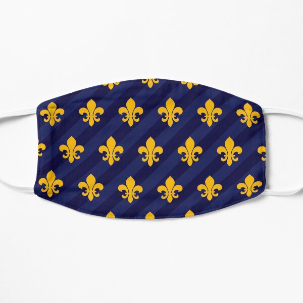Fleur de Lys or bleu plus grand Masque sans plis