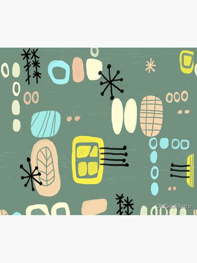 Mid Century Modern Bark Cloth by OldSoulRetro