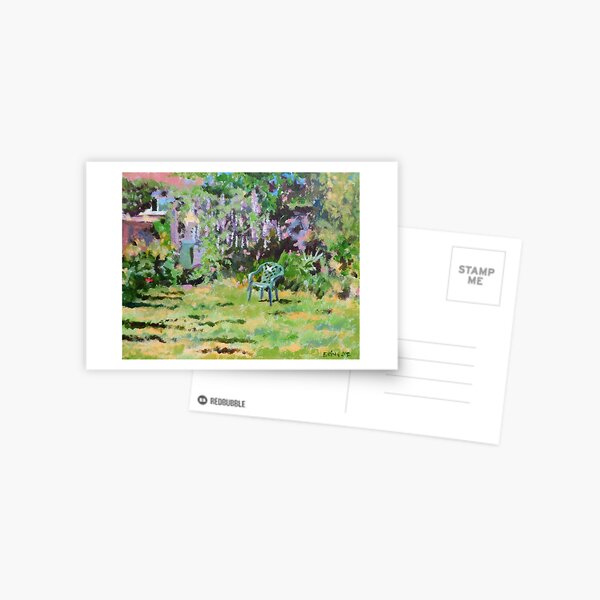 Garden in Summer, Acrylics on Canvas Board Postcard