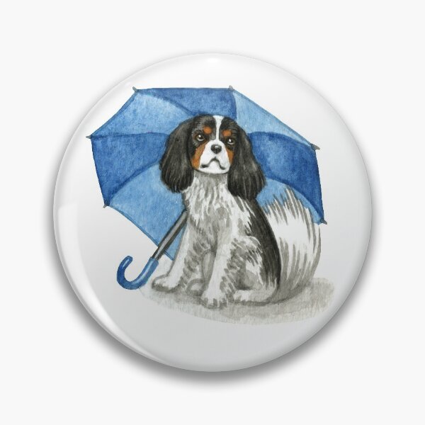 Item preview, Cavalier King Charles Spaniel - Tri-colour Blue Umbrella designed and sold by jollyinu.