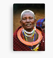 Older Maasai Woman Canvas Print