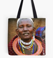 Older Maasai Woman Tote Bag