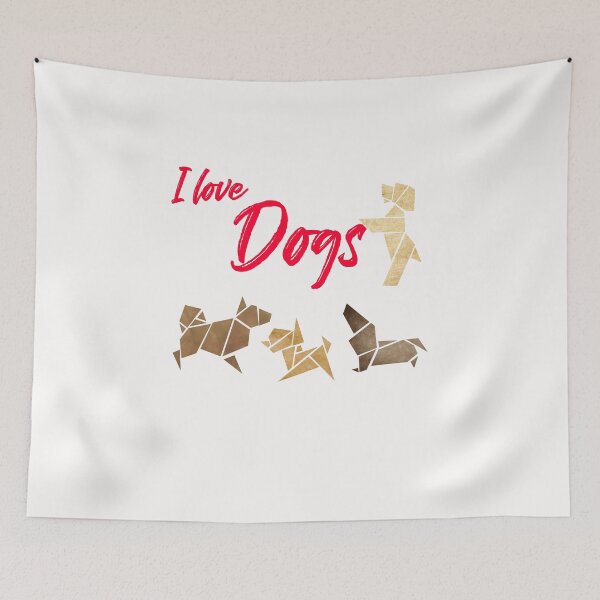 Item preview, Origami i love dogs designed and sold by Schmuddelshirt.