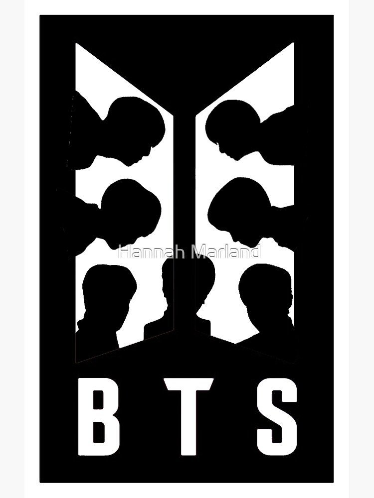 Download "BTS silhouette logo" Sticker by hannahmarland | Redbubble