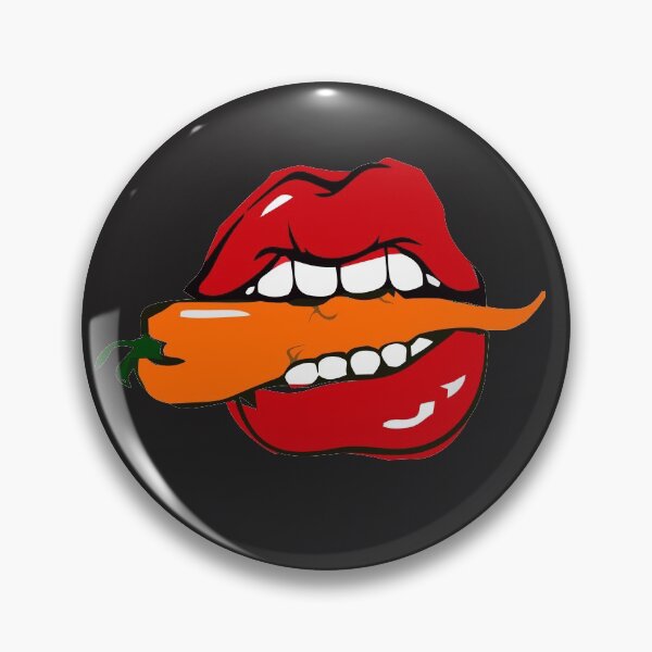 Item preview, Red Lips Biting Jalapeno Pepper Lipstick Funny Womens  designed and sold by alenaz.