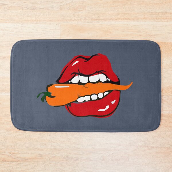 Item preview, Red Lips Biting Jalapeno Pepper Lipstick Funny Womens  designed and sold by alenaz.