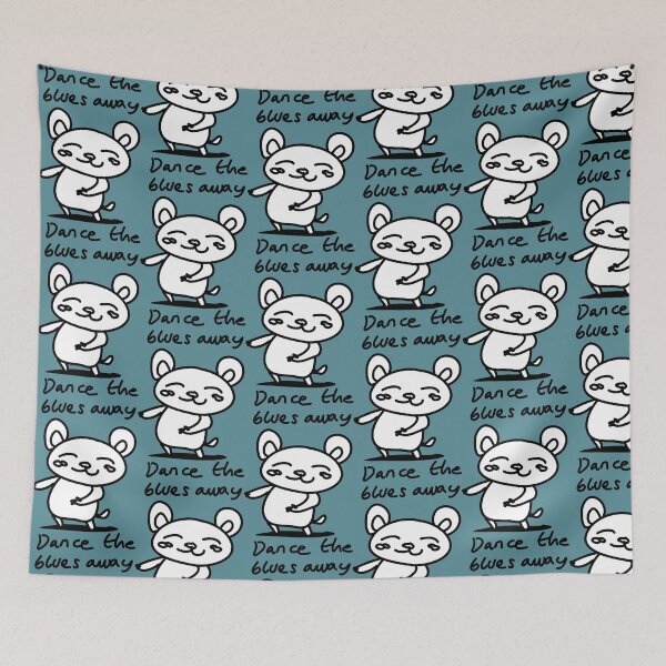 Item preview, Kawaii Dancing Bear Dance the Blues Away! designed and sold by thejitters.