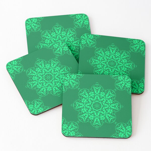 Item preview, Green floral silhouette print designed and sold by tetibright.
