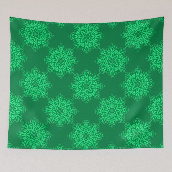 Item preview, Green floral silhouette print designed and sold by tetibright.