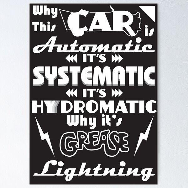 Grease Lightning typographical Poster