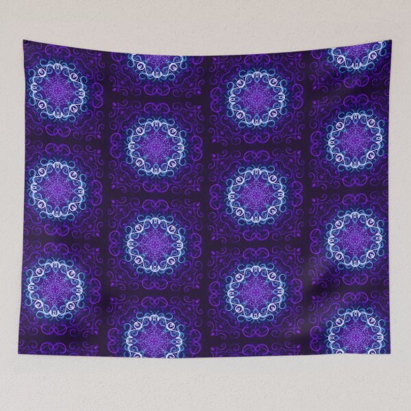 Aperçu de l'œuvre Mandala bleu et violet créée et vendue par AmandaGoulart.