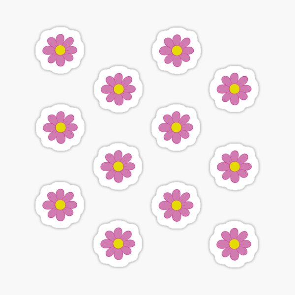 Pink Flowers Sticker