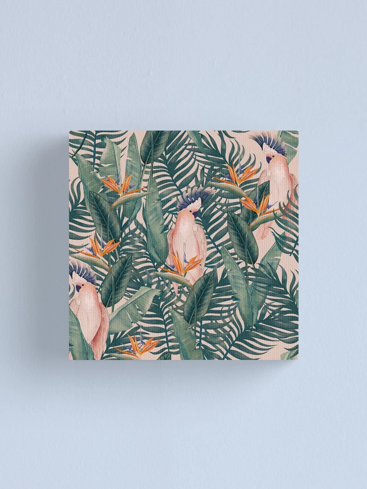 Thumbnail 1 of 3, Canvas Print, Tropical pattern designed and sold by PatternCreator.