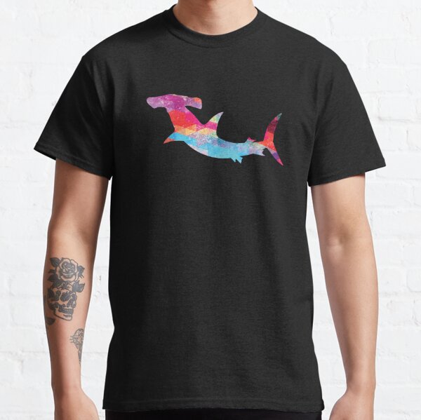 Hammerhead Shark Distressed Cool Vintage T-shirt Shark Bite