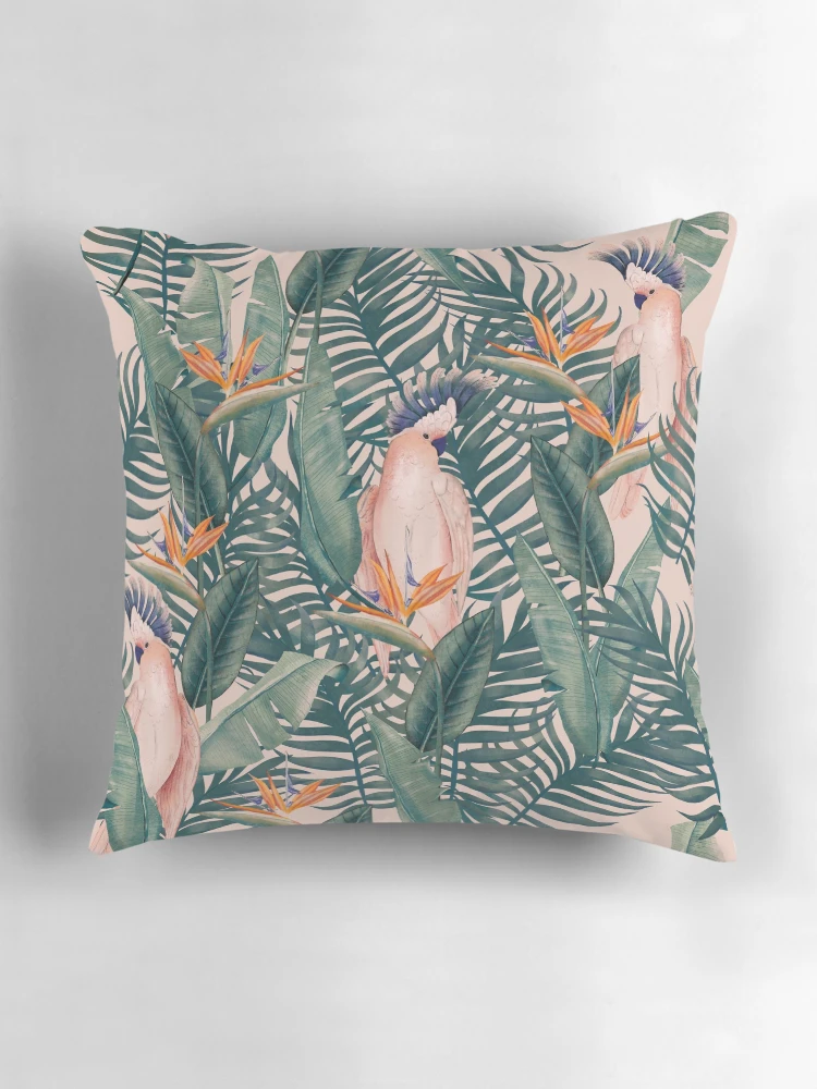 Thumbnail 3 of 4, Pillow, Tropical pattern designed and sold by PatternCreator.