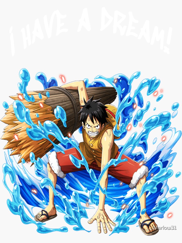 Sticker avec l'œuvre « Chapeau de paille (Luffy - One Piece) » de