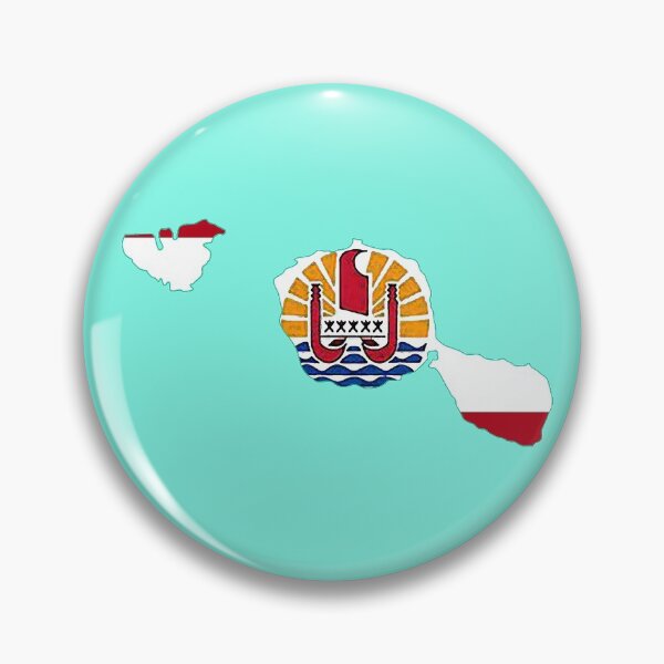 Item preview, Tahiti Map with Tahitian Flag designed and sold by Havocgirl.