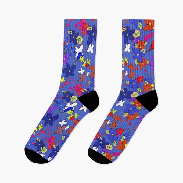 Item preview, David Rose Designs - Floral Fantasy Vibrant Blue designed and sold by Sartabanfi.