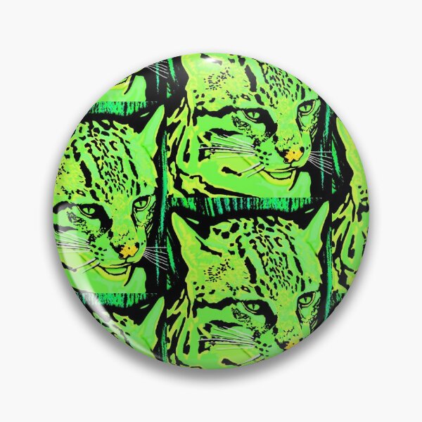 Item preview, Neon Green Ocelot artwork designed and sold by Jennifer Stedman.