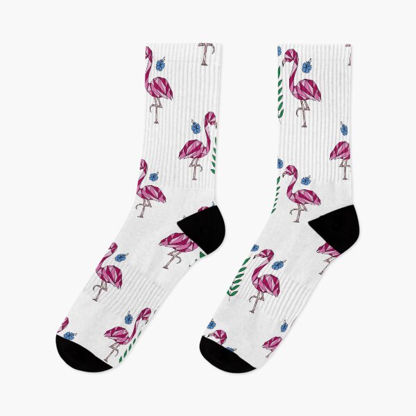 Item preview, Geometric Flamingos and Hibiscus Flowers || Shapes || Abstract Animals designed and sold by Hilary Leslie.
