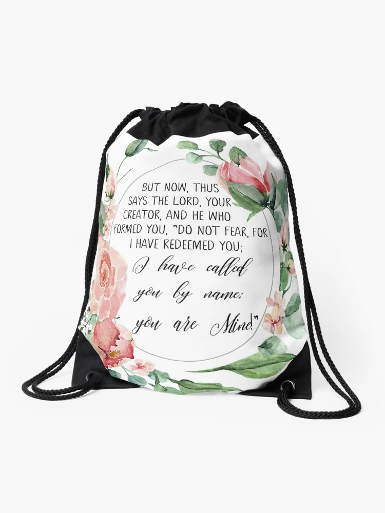 Isaiah 43:1, Fear Not For I Have Redeemed You, Bible Verse Wall Art,  Scripture Decor Zipper Pouch for Sale by Dzhenka-Balimez