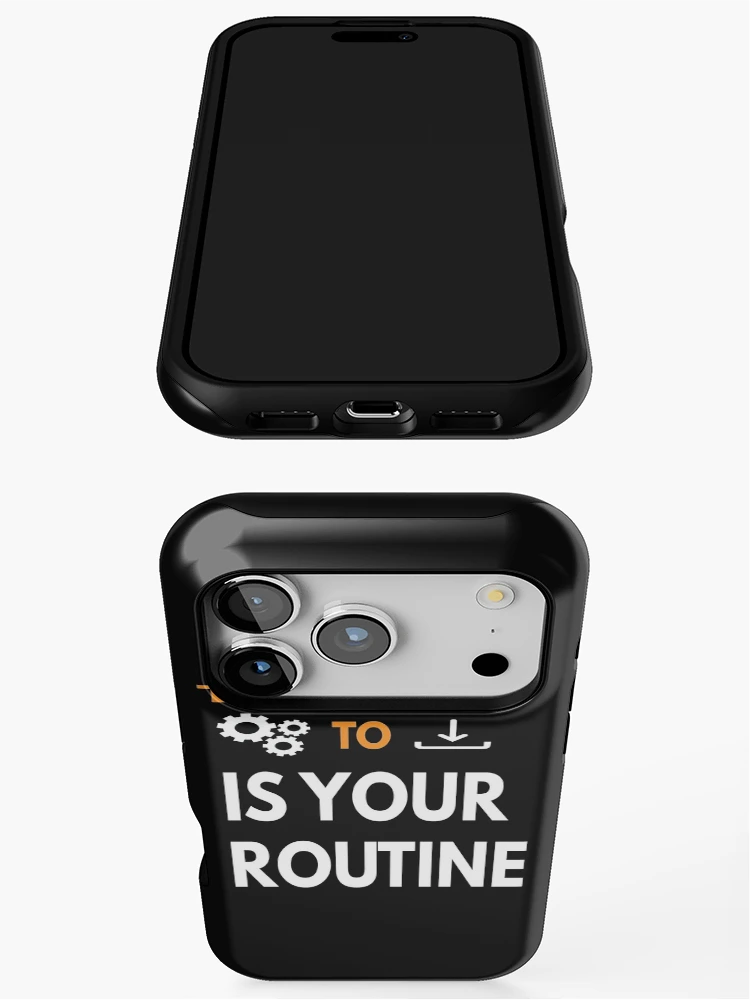Thumbnail 3 of 4, iPhone Case, INSTALL YOUR ROUTINE designed and sold by scriptscode.