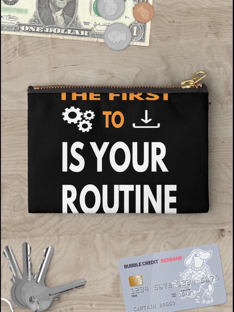Thumbnail 3 of 4, Zipper Pouch, INSTALL YOUR ROUTINE designed and sold by scriptscode.