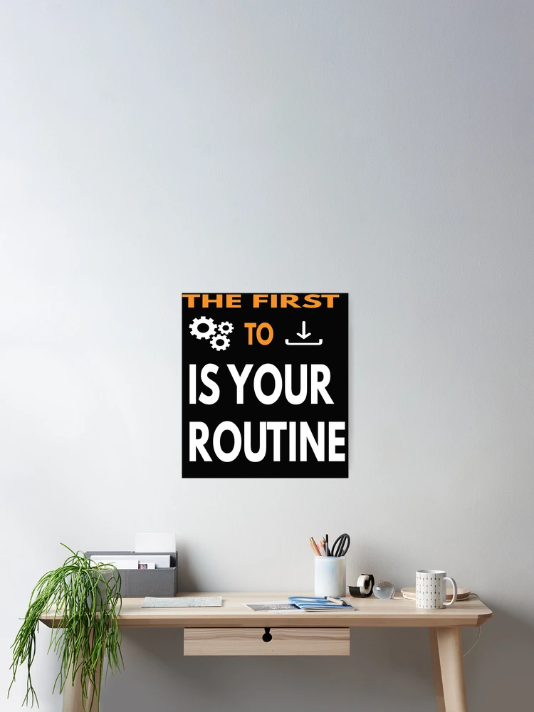 Thumbnail 2 of 3, Poster, INSTALL YOUR ROUTINE designed and sold by scriptscode.