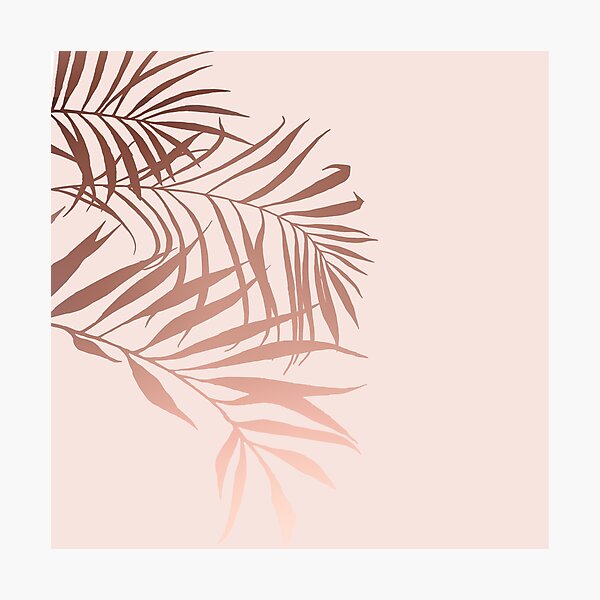 Item preview, Hawaii Palm Prints, Rose gold and Pink designed and sold by meggydesigns.
