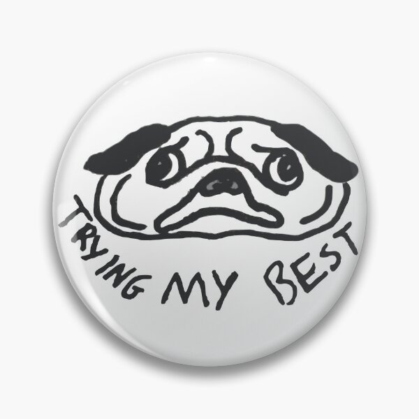 Item preview, Poorly-drawn pug designed and sold by Platypusafro.