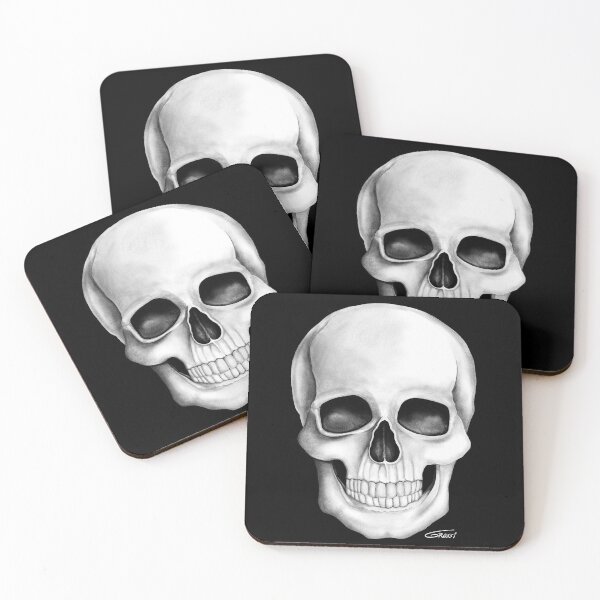 Item preview, Skull (White On Dark Background) designed and sold by GDGCreations.