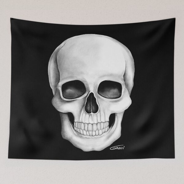 Item preview, Skull (White On Dark Background) designed and sold by GDGCreations.